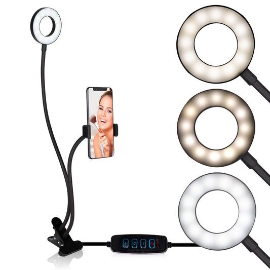 Selfie Studio Ringlamp Met Klem 2 In-1