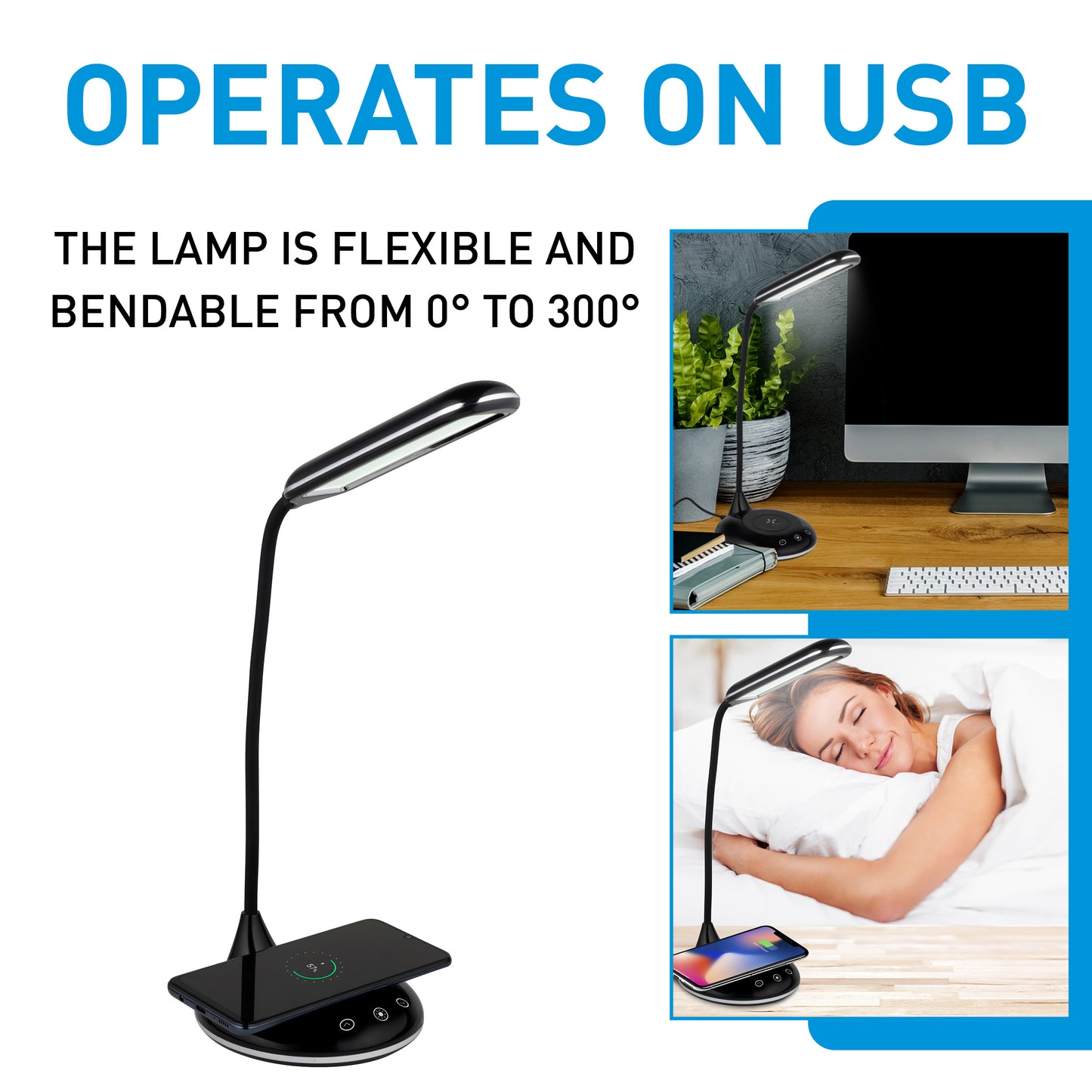 Bureaulamp En Telefoonoplader Usb