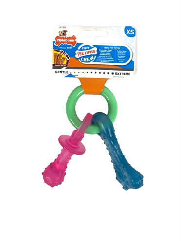 Nylabone Puppy Chew Bijtring Speen / Bot Puppyspeelgoed