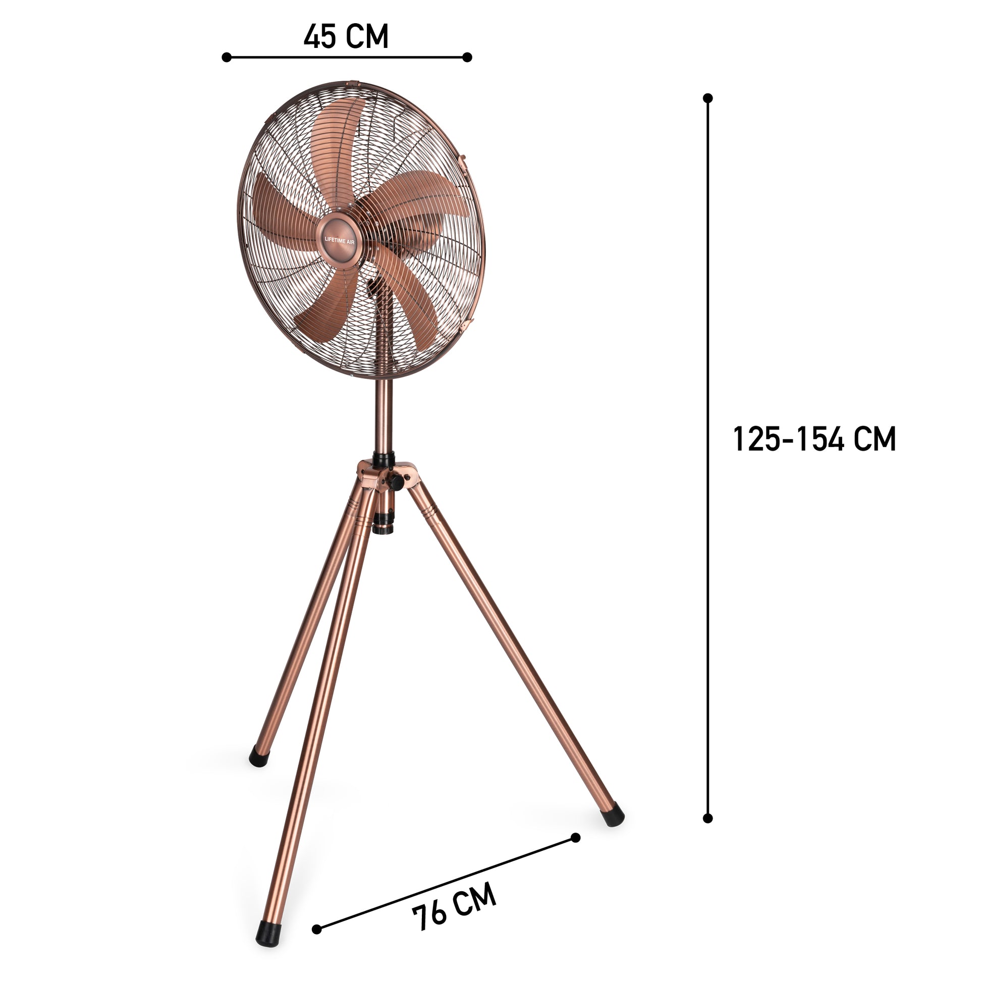 Driepoot Statiefventilator 45Cm 230V Koper