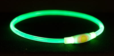 Trixie Halsband Usb Flash Light Lichtgevend Oplaadbaar Tpu Groen