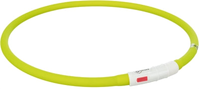 Trixie Halsband Usb Siliconen Lichtgevend Oplaadbaar Groen