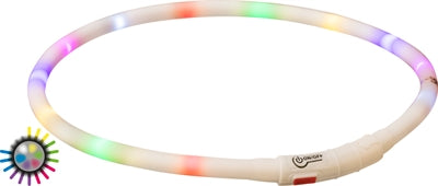 Trixie Halsband Usb Siliconen Lichtgevend Oplaadbaar Meerkleurig