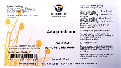 De Groene Os Adaptonicum Hond / Kat