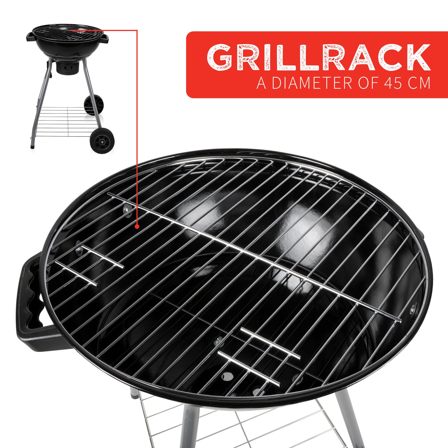 Barbecue Ø 45 Cm Houtskool