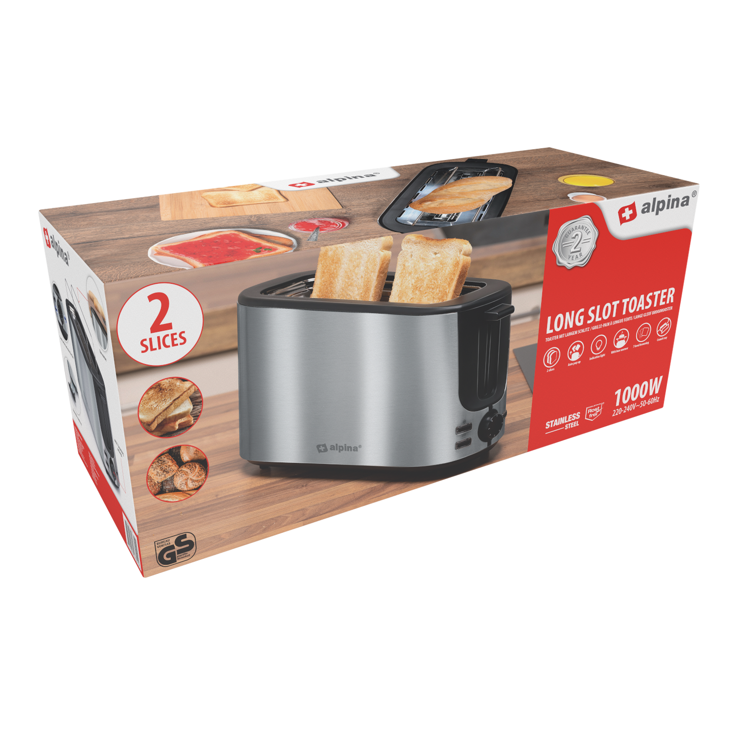 Toaster 230V Ss 1000W B