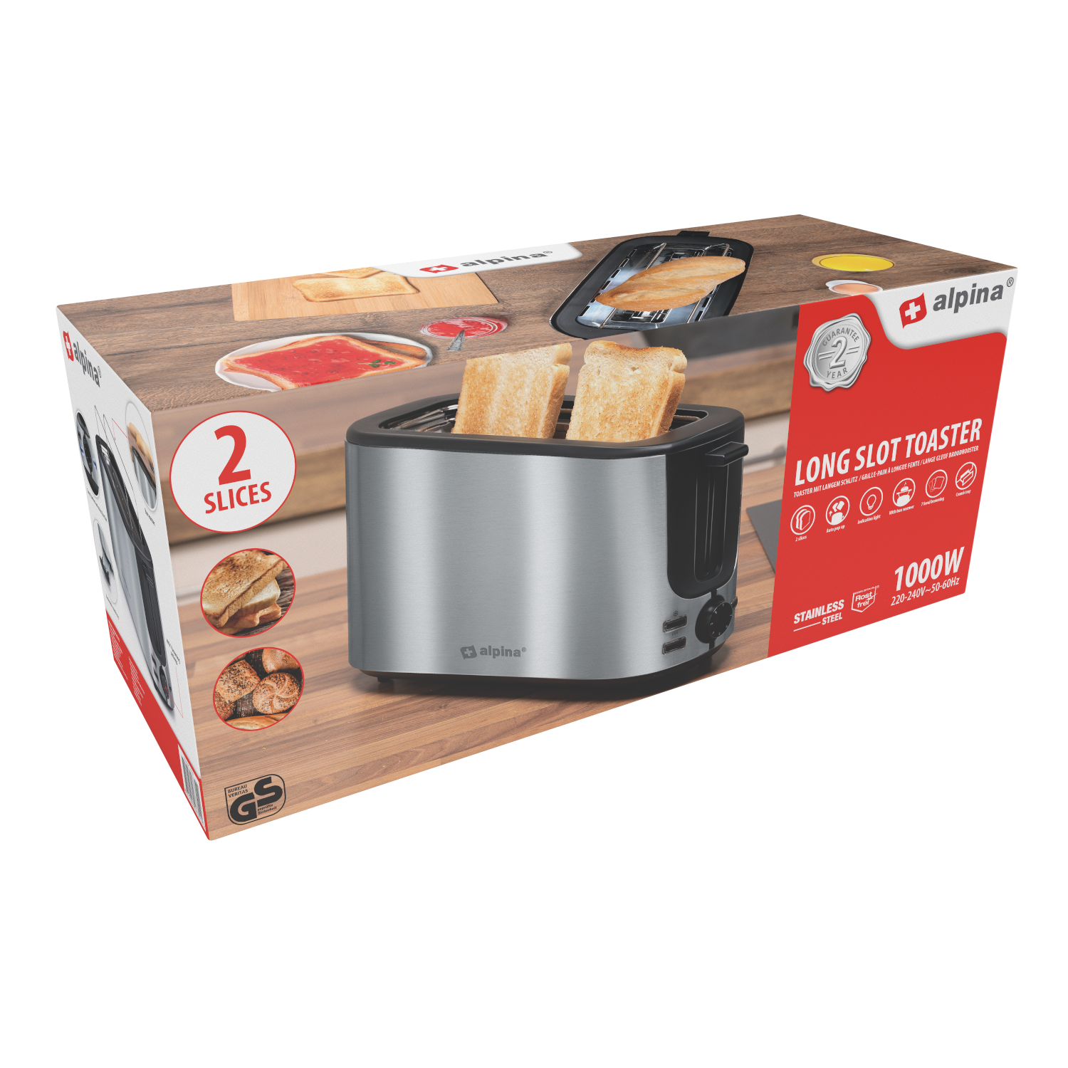 Toaster 230V Ss 1000W B