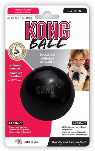 Kong Extreme Rubber Bal Zwart