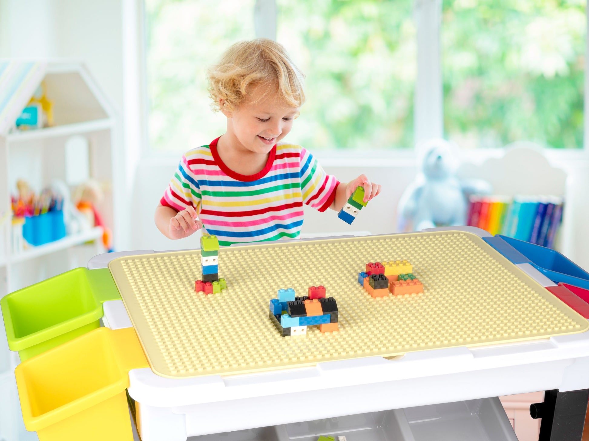 300-Delige Set Speelgoed Met Bouwblokken En Speeltafel