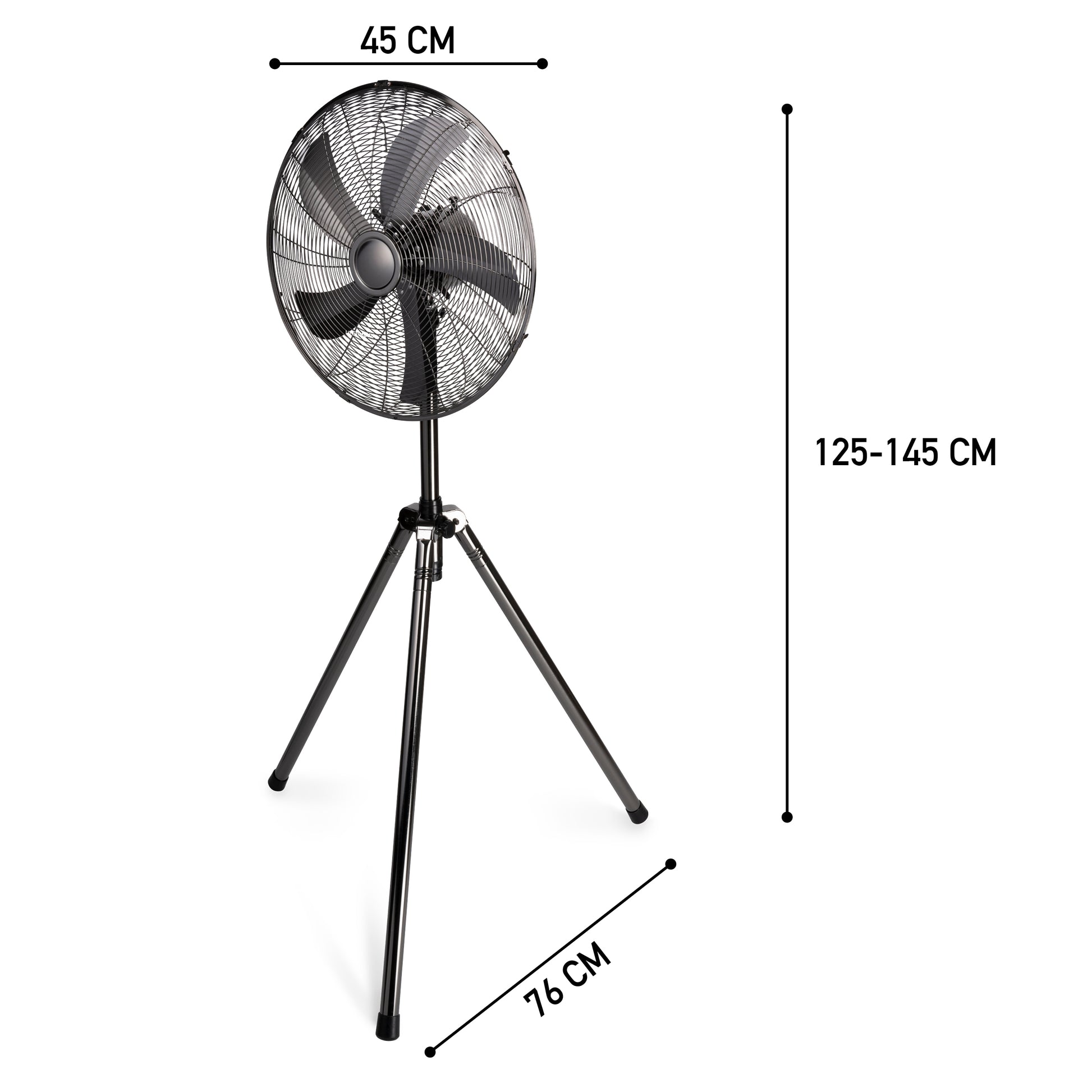 Driepoot Statiefventilator 45Cm 230V Zilver