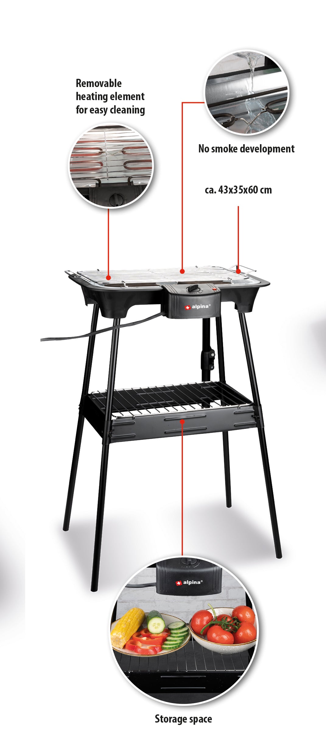 Bbq Elektrisch 2-In-1 2000W