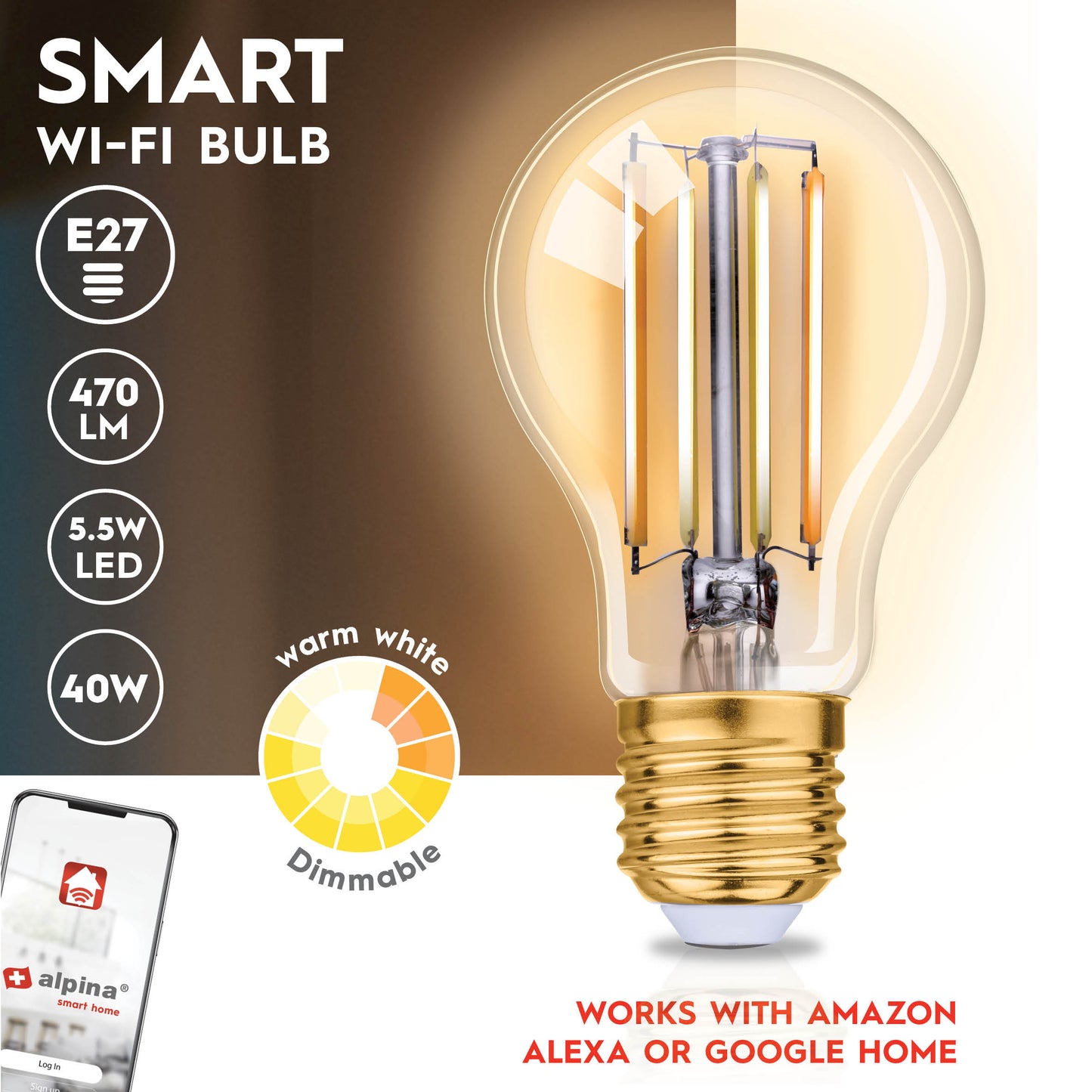 Smart Ledlamp Ww E27 5W A