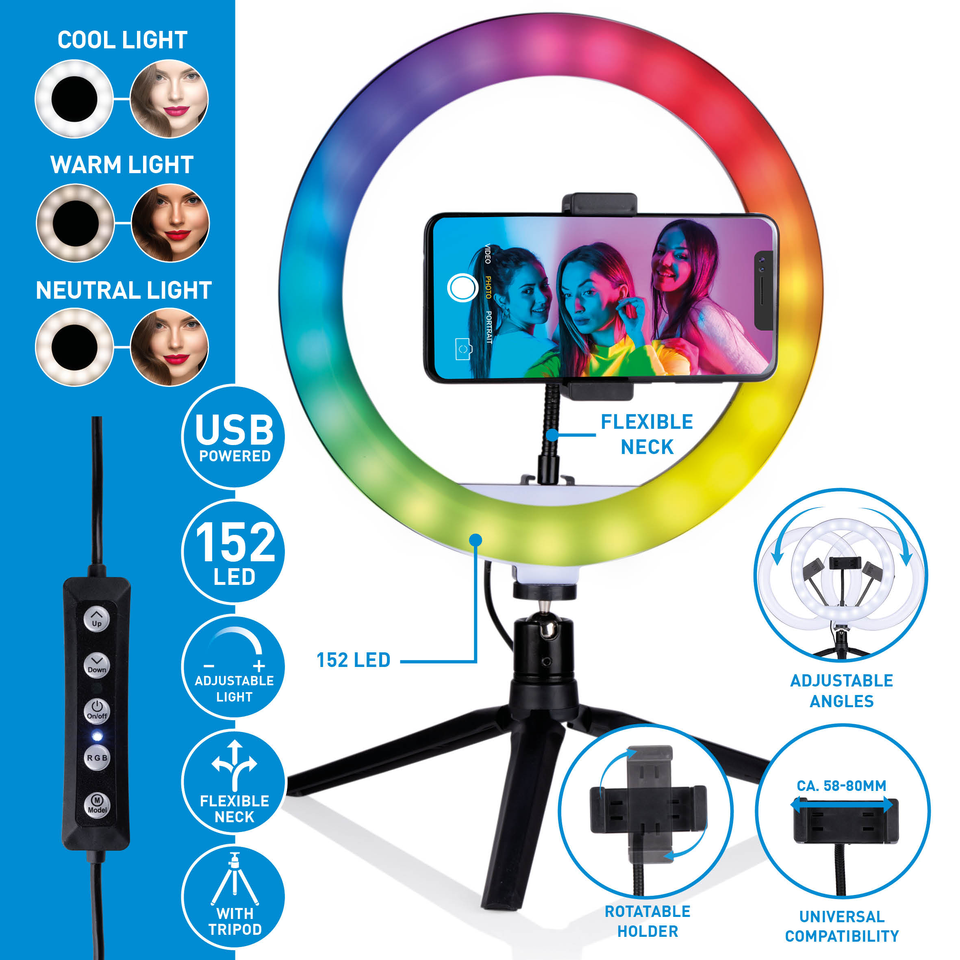Ringlamp Met Statief ⌀25Cm 152Leds