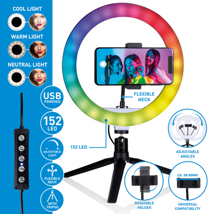 Ringlamp Met Statief ⌀25Cm 152Leds