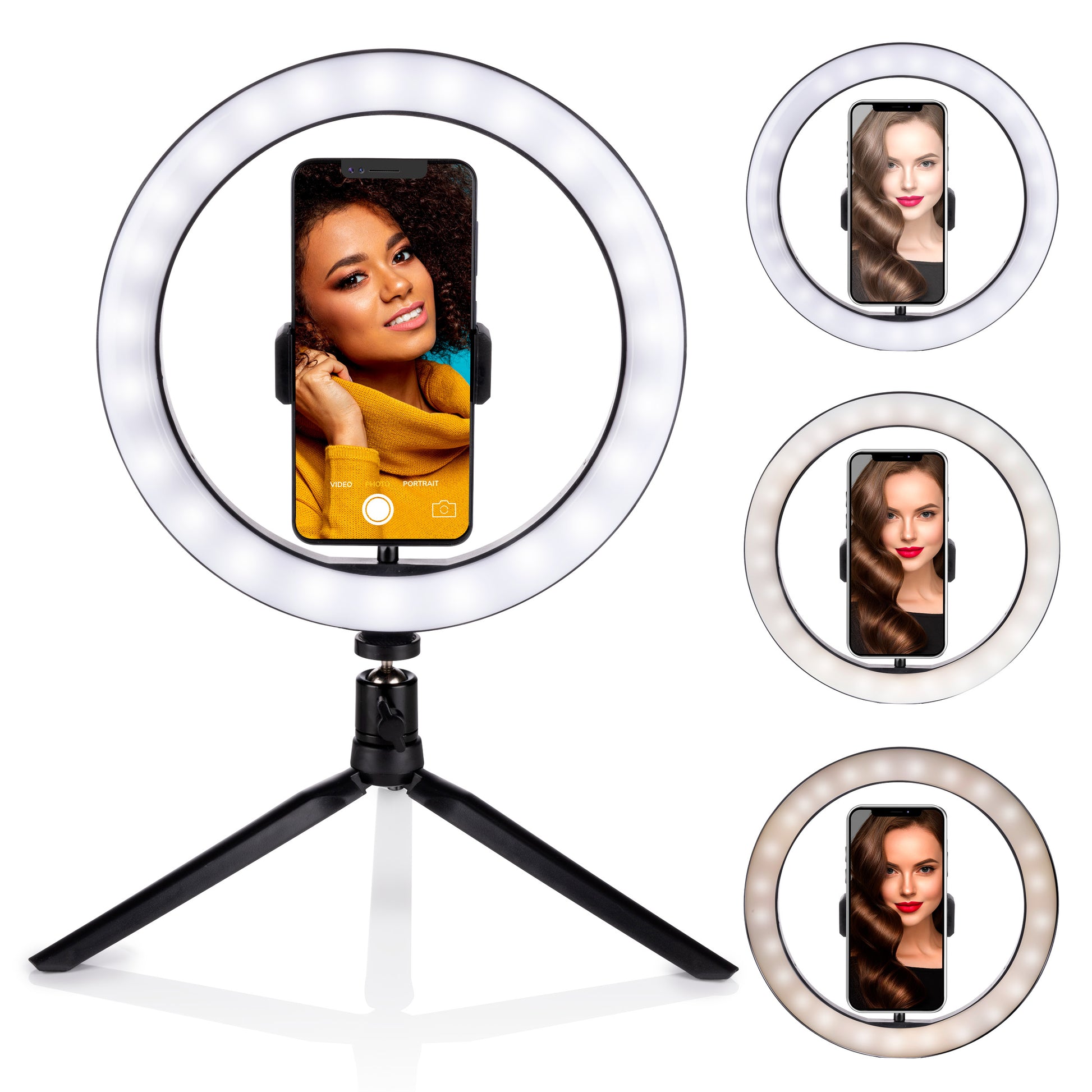 Selfie Ringlamp Op Statief 25 Cm