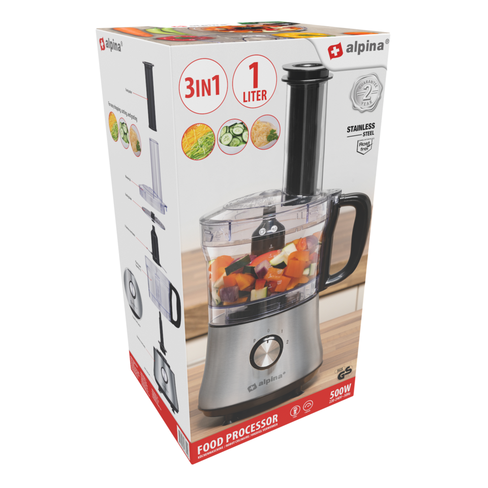 3-In-1 Foodprocessor 600W