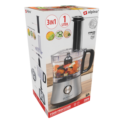 3-In-1 Foodprocessor 600W