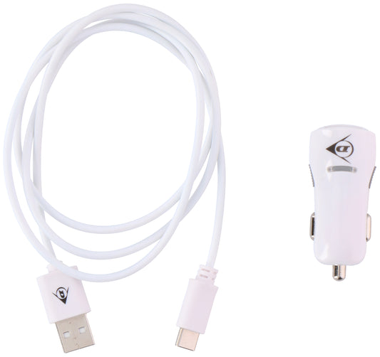 Telefoon Oplader - Type C - 2 Usb Poorten - 1 Meter - Wit