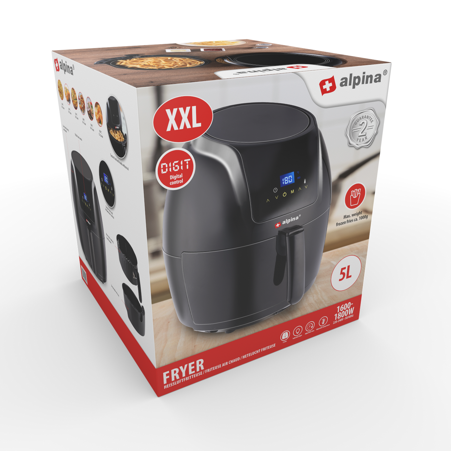 Airfryer Digitaal 5L 230V