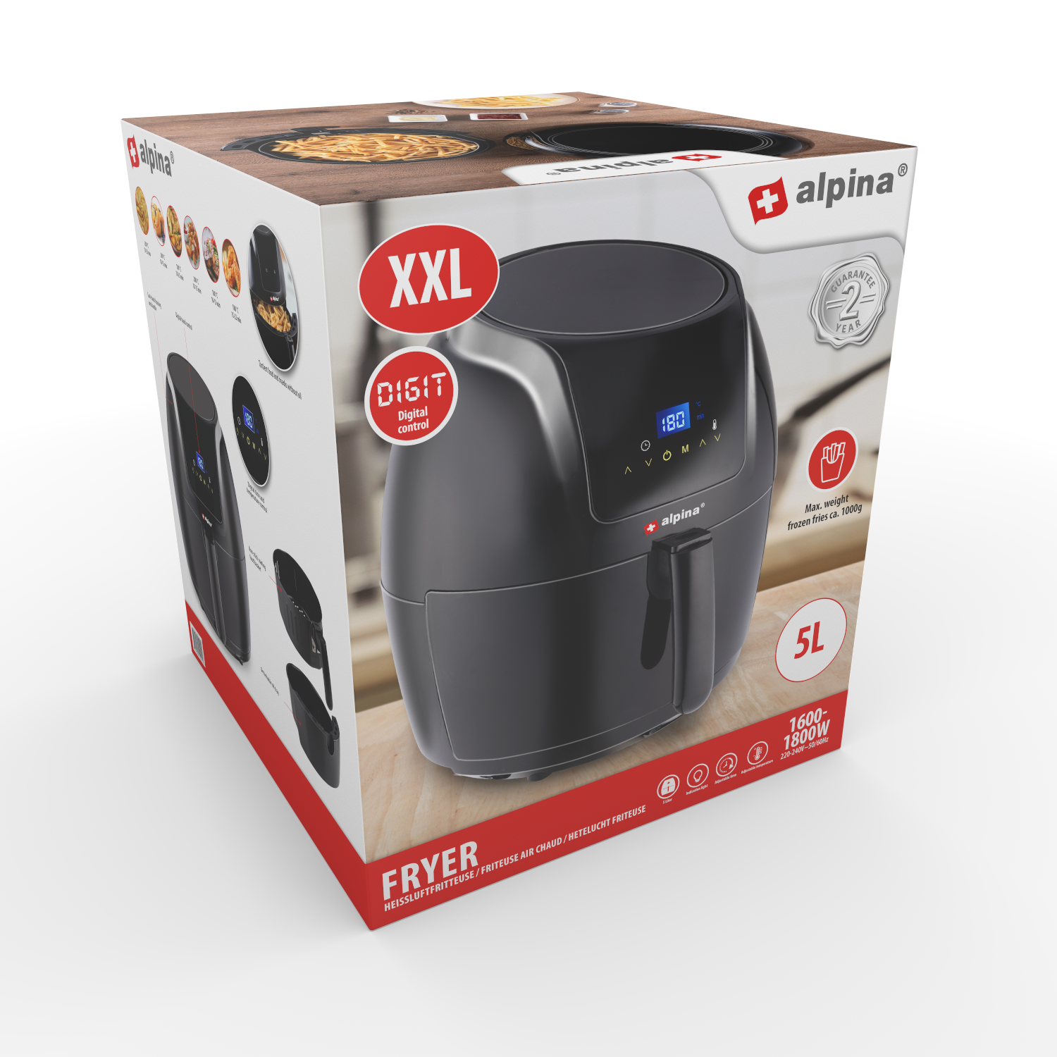 Airfryer Digitaal 5L 230V