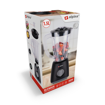 Blender 1,5 Liter 400 Watt Zwart