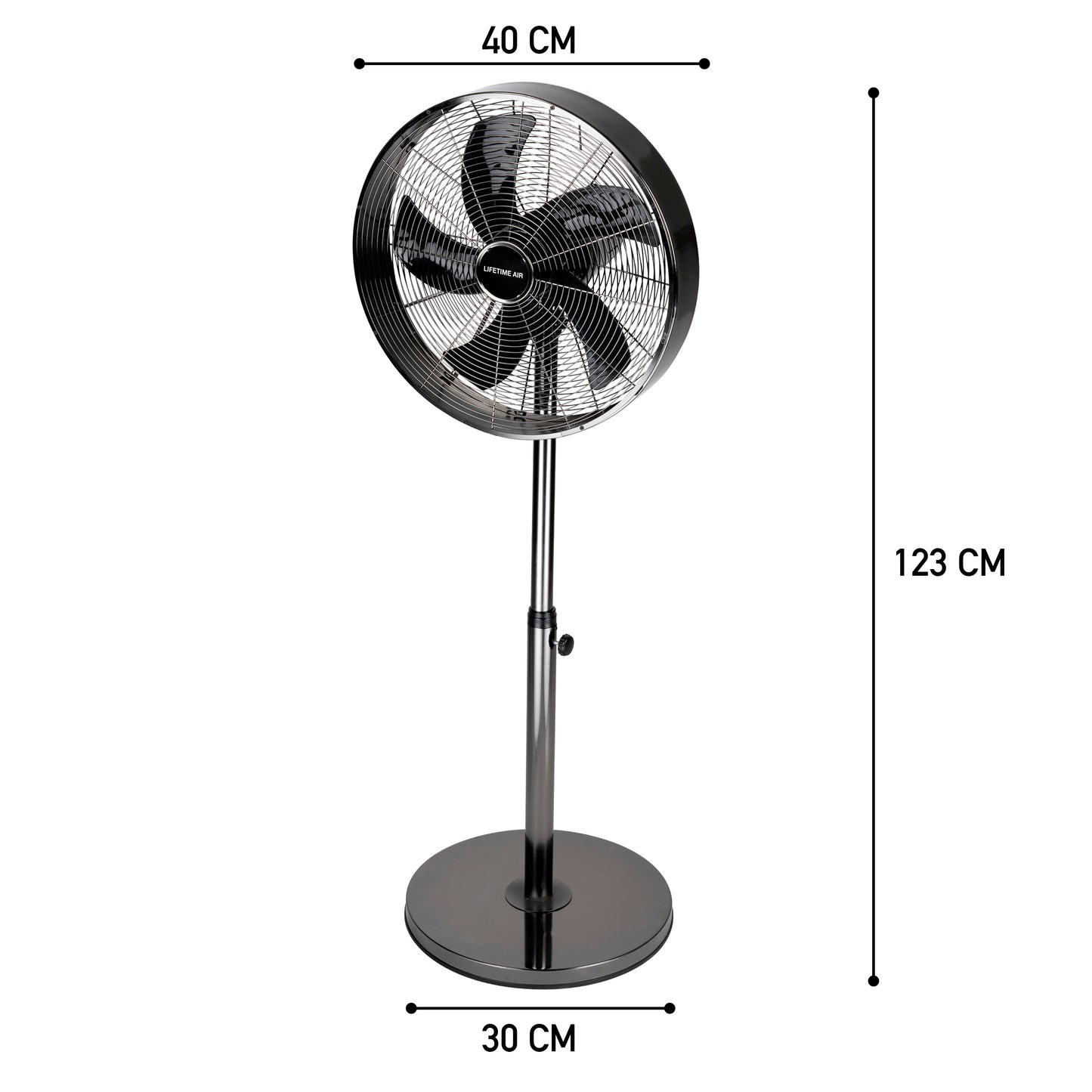 Statiefventilator 40Cm 230V Zilver